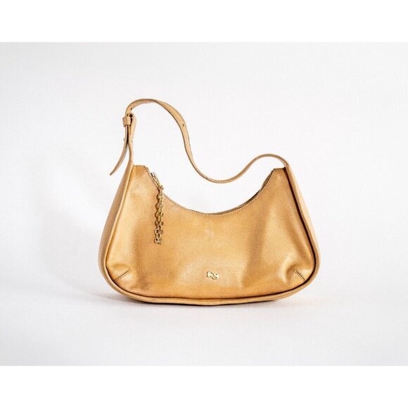 Yuzefi Tempura Nappa Leather Shoulder Bag In Cashew $550 Retail - Picture 5 of 8